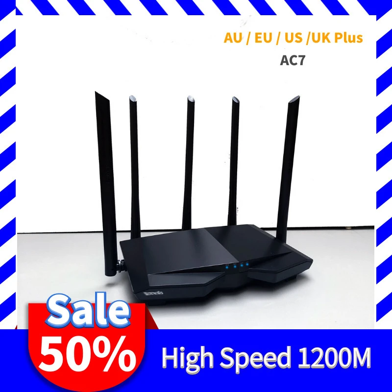

Tengda AC7 AC1200M Wireless WiFi Router with 2.4Ghz/5.0Ghz High Gain Antenna Home Coverage Dual Band Wifi Repeater,Easy Setup