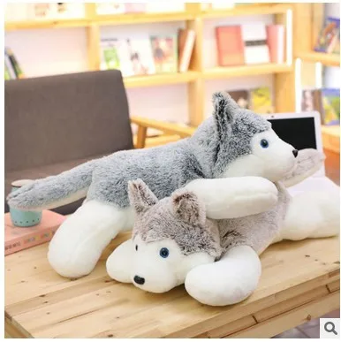 

Direct Supply Double Color Tune Model Large Size Plush Toys Sitting Dog Boy Husky Plush Toy Dog Doll