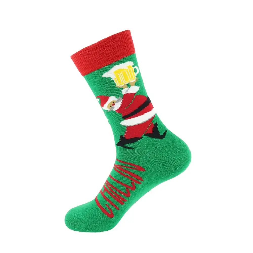 Новые хлопковые рождественские женские носки с оленем и снеговиком, Новое поступление, красочные рождественские носки скейтбордиста, унисекс, носки хараюку