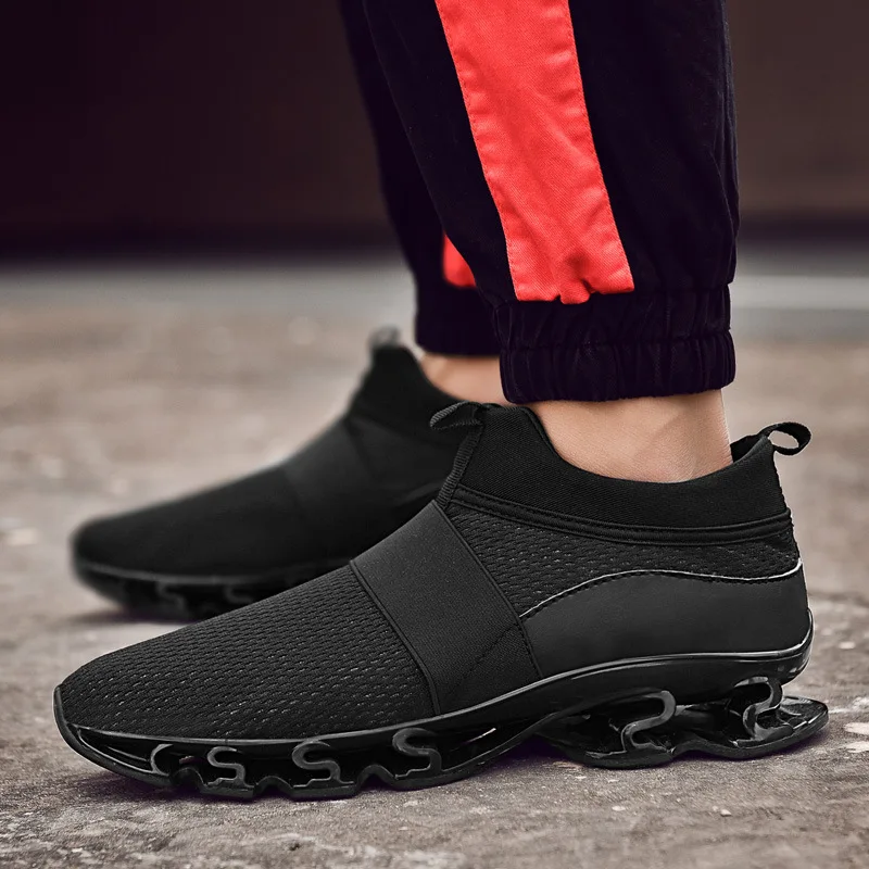 

New Style Casual Sports MEN'S SHOES Running Shoes Blade Bottom Mesh Breathable Large Size Fashion Man Shoe