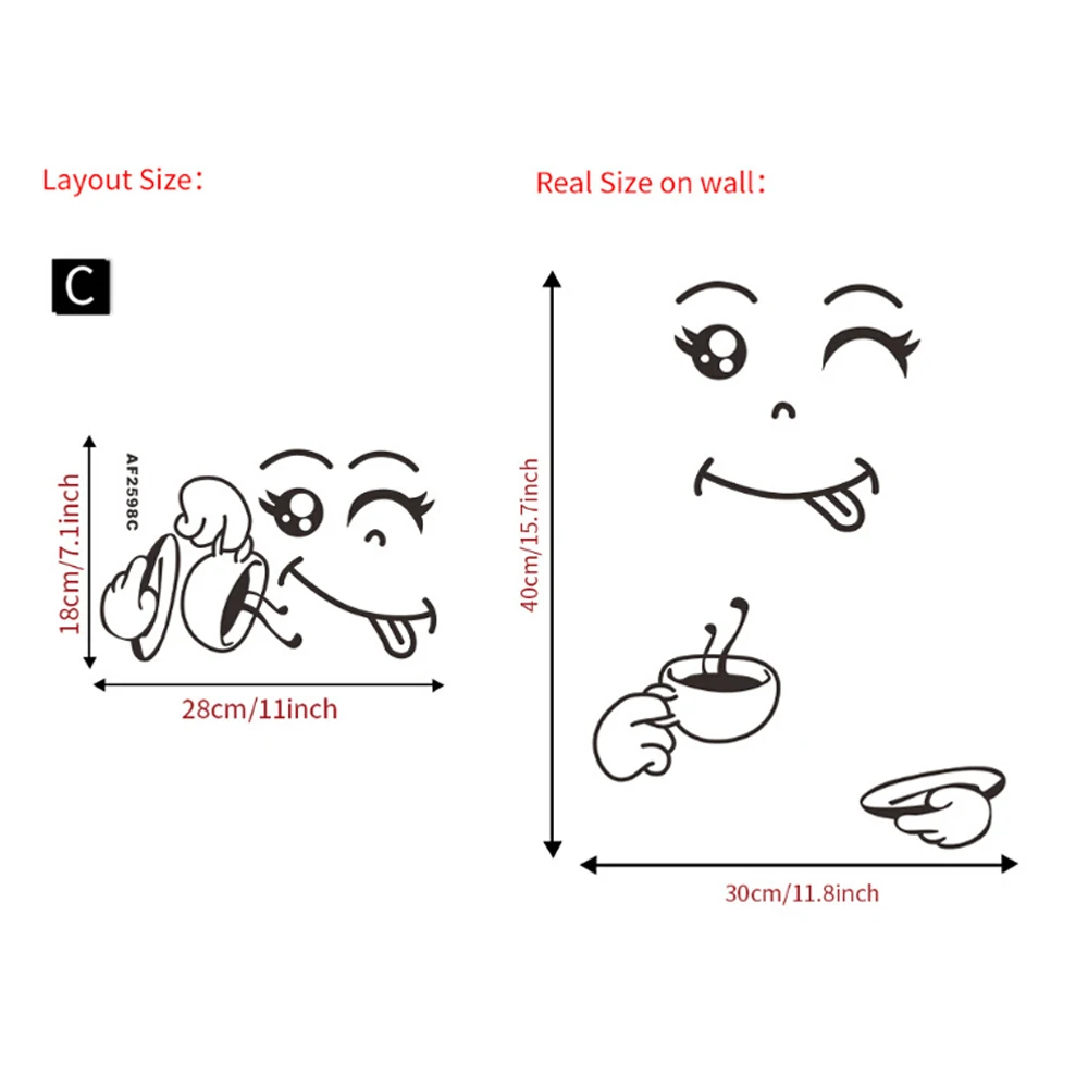 Клевый стикер на холодильник Happy Delicious Face кухонный холодильник на стену виниловые наклейки Искусство Наклейка на стену домашний декор дропшиппинг