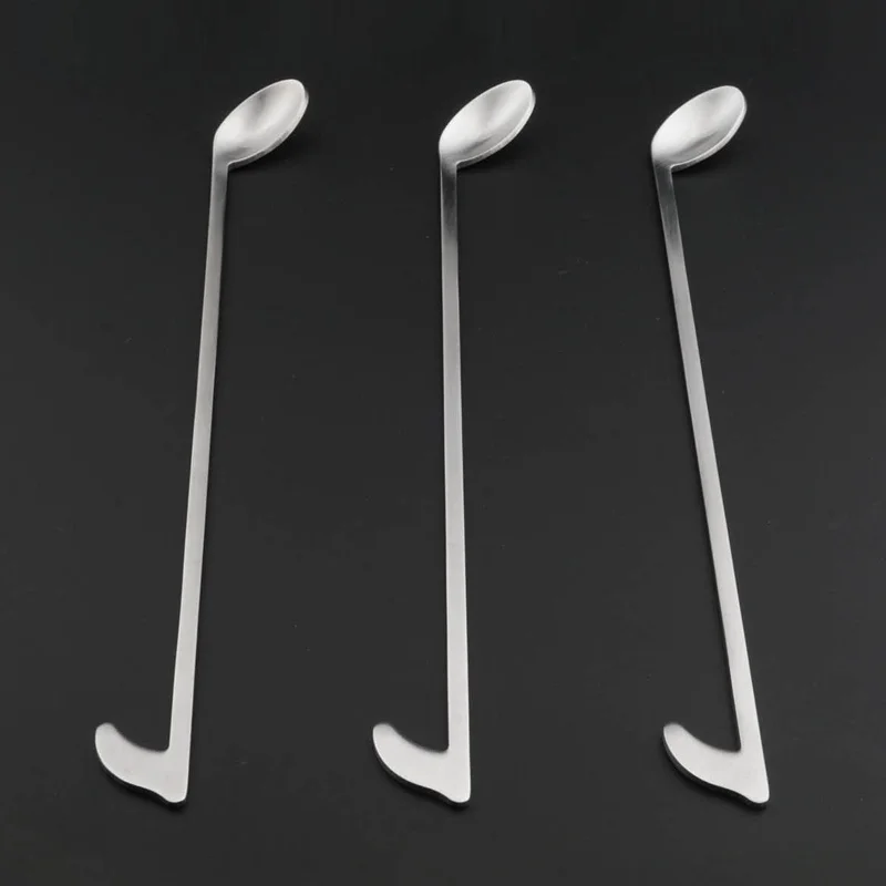 Musical Note Stainless Steel Coffee Spoon Ladle Dessert Honey Long Handle Tea Spoons Kitchen Tools SNO88