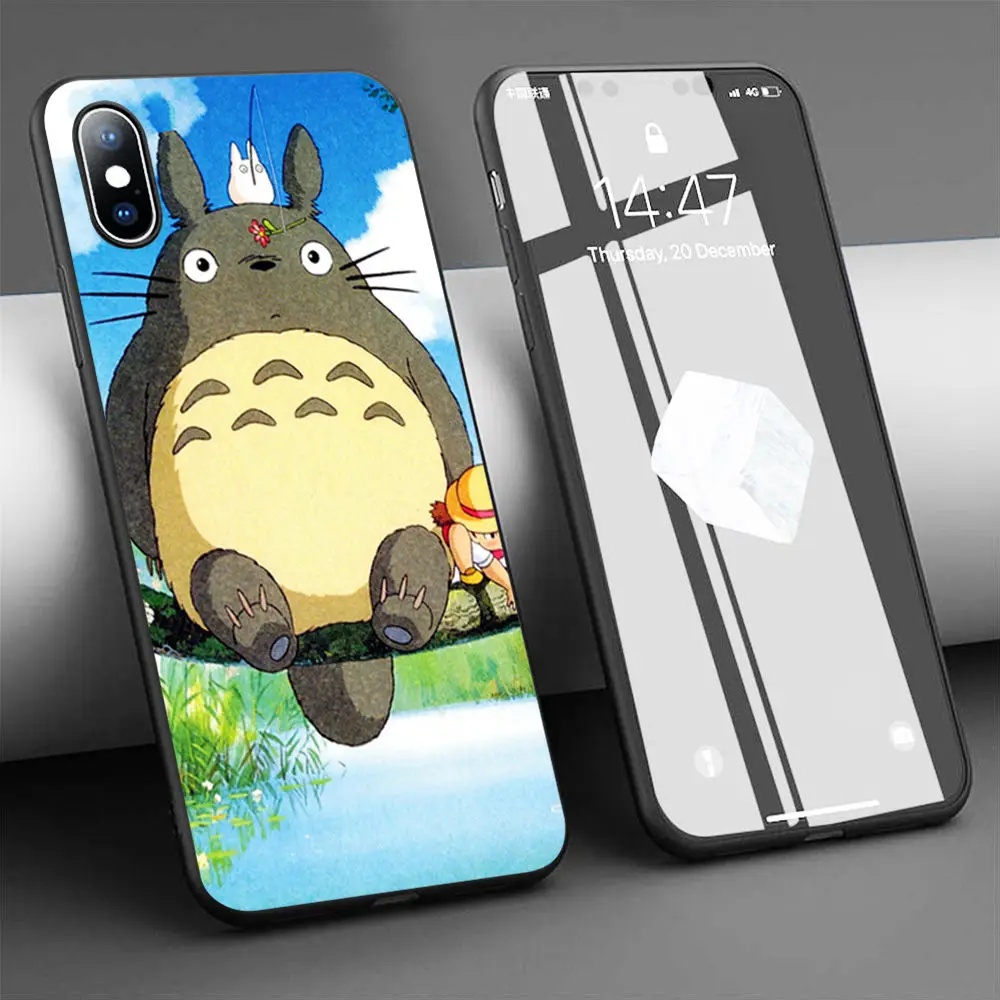 Мягкий силиконовый чехол Coque My Neighbor Totoro для телефона iPhone 11 Pro Max X 5S 6 6S XR XS 7 8 Plus |