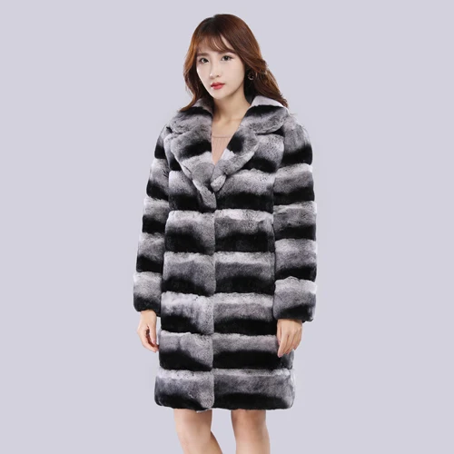 New Lady Fashion Winter Genuine Real Rex Fur Jacket Women Rex Rabbit Fur Coat High Quality Natural Rex Rabbit Fur Overcoats - Цвет: color 1
