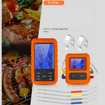 

TS-TP40 Wireless Remote Digital Cooking Meat Food Oven Thermometer for BBQ