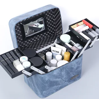 

Large capacity make up box toiletry bag Travel organizer makeup case pouch Storage makeup bags waterproof Cosmetic bag suitcase