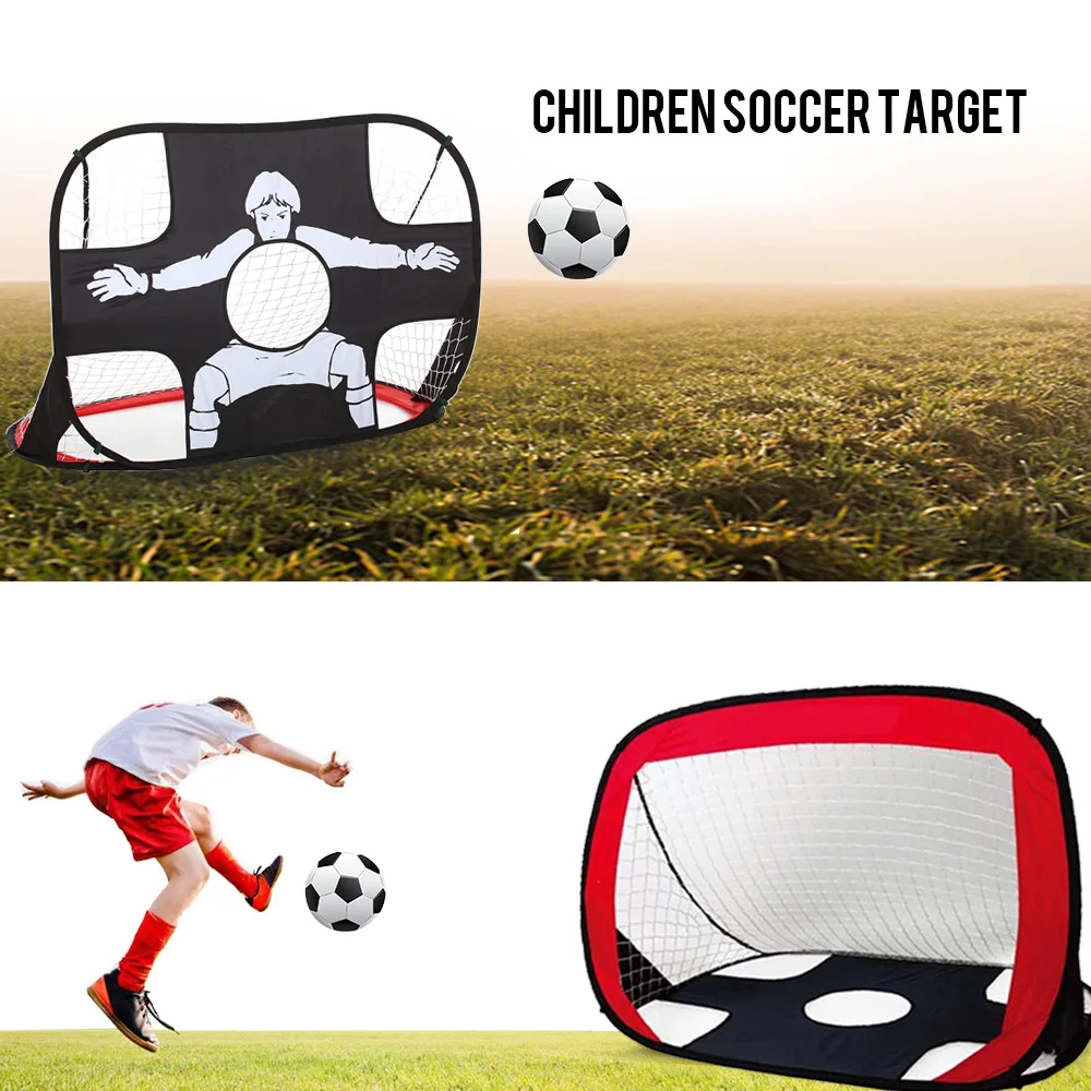 

2-in-1 Pop Up Kids Soccer Goal Foldable Kids Football Net Children Soccer Target Indoor Outdoor Sports Football Gate