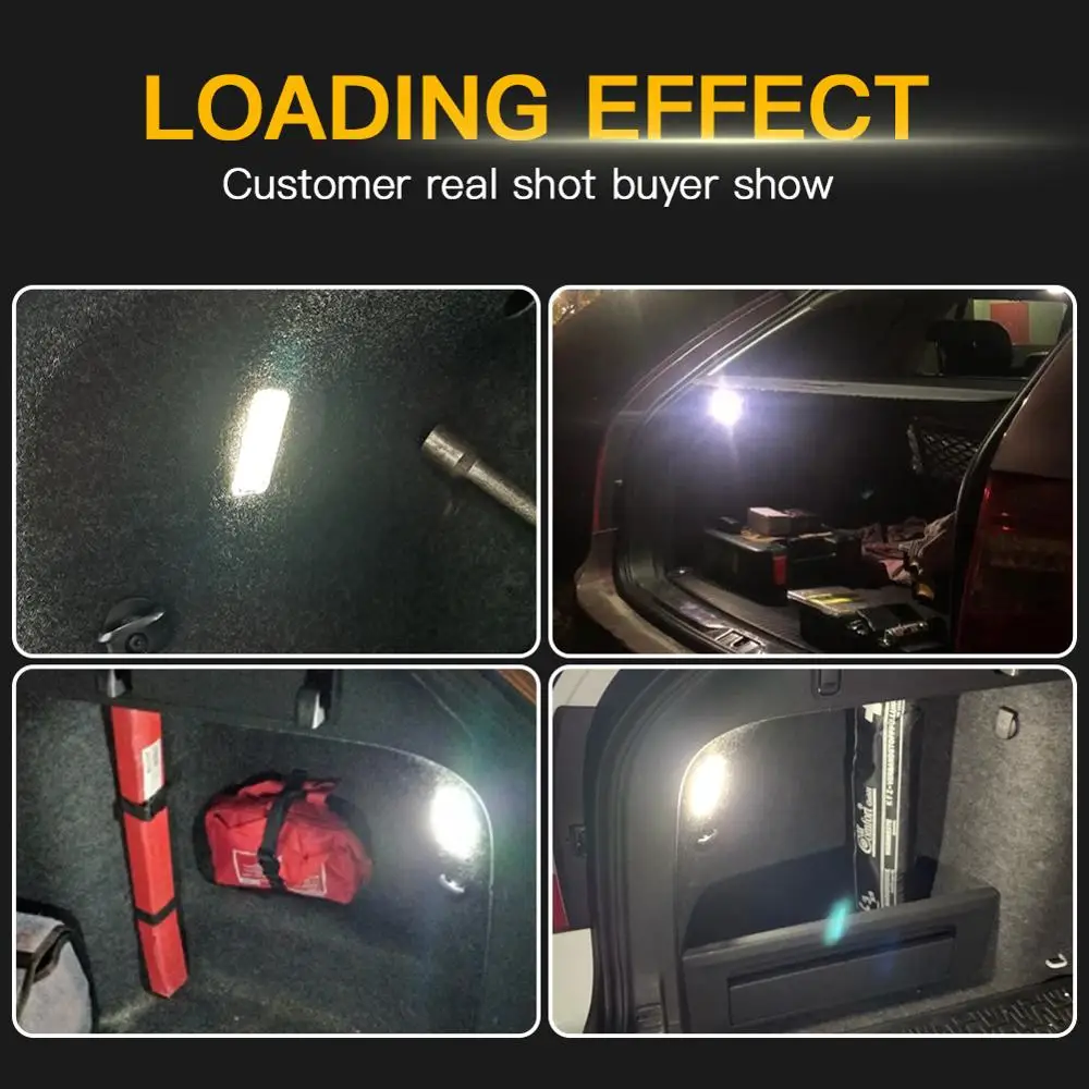 LED Courtesy Light 2pcs Error Free LED Courtesy Glove Box Under Door Foot Light For VW Touareg Tiguan Eos Passat SKODA SUPERB-3V White DC12V