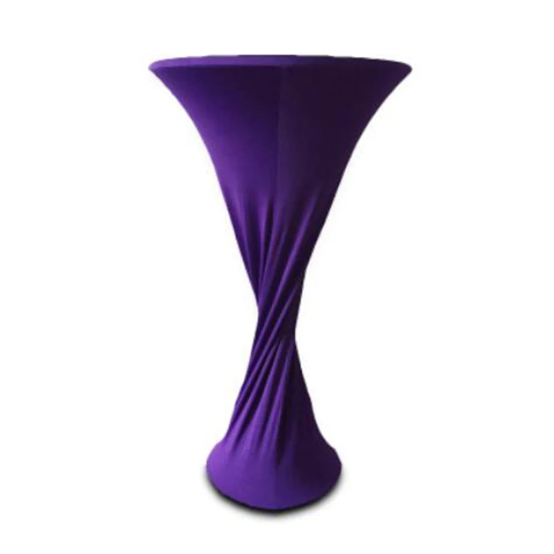  60cm/70cm/80cm Round Tablecloth Stretch Cocktail Table Cover Spandex Table Cloth Coffee Bar Table C