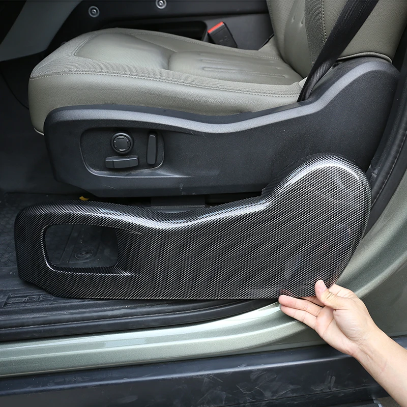 

Car Seat Adjustment Frame Side Decoration Cover Trim,ABS Carbon,For Land Rover Defender 110 2020 2021,Modification Accessories