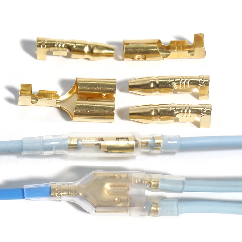 300/400pcs Diameter 4mm Bullet Terminal Car Electrical Wire Connector Male Female Cold Pres