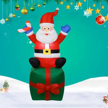 

Christmas Props Inflatable Toys Santa Claus Gift Package Shape Inflatable Models Funny Performance Props
