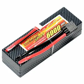 

11.1V 3S 6000mAh 30C LiPO Battery TRX plug Hardcase for 1/10 1/8 RC Buggy Car