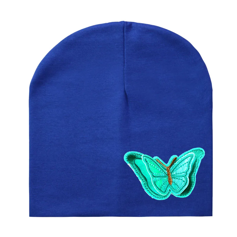 10 New Baby boy girl hat color butterfly cloth sticker Toddler Infant Beanie Hat Spring Autumn Winter Children's Hats kids beanies - Цвет: 10