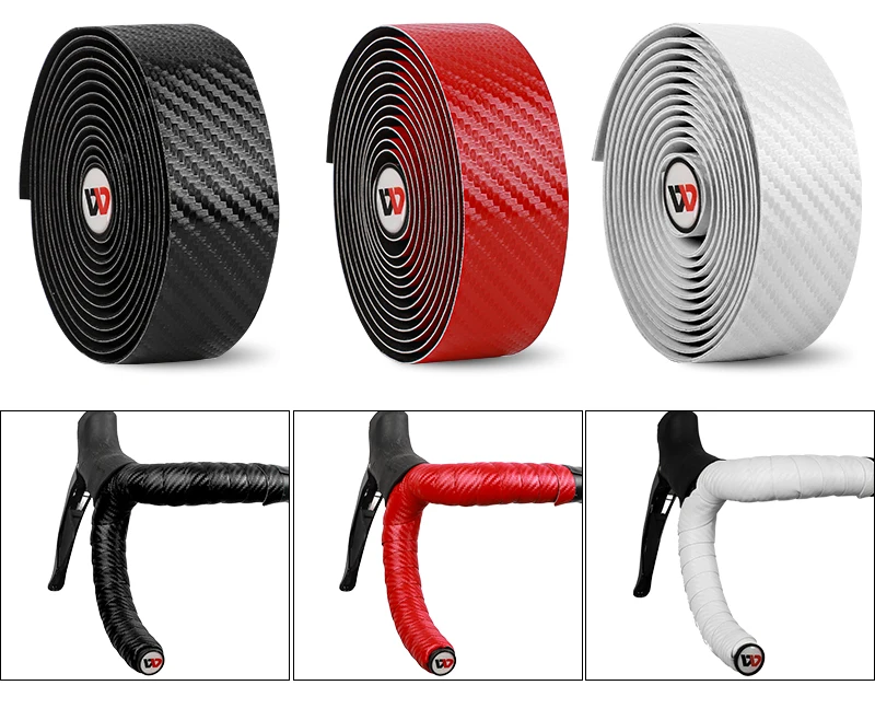 Bike Handlebar Tape Bicycle Accessories Bike Handlebar Plugs WEST BIKING Bike Handlebar Tape EVA PU Road Bicycle Handlebar Tape Anti-slip Shock Absorption Cycling Wrap End Plug Accessories