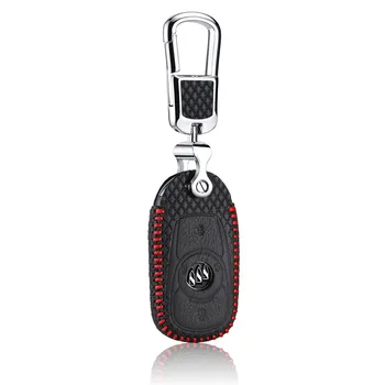 

luckeasy Leather Key Cover for Buick Envision 20T 2017 car holder case key3