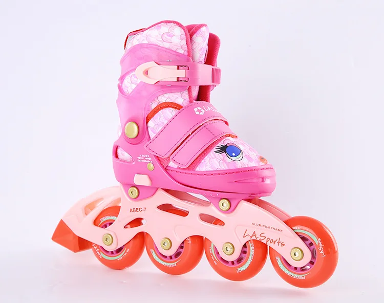 2 M(19-22CM)(31-35) Панда Русалка дети регулируемые роликовые коньки Pu ролик комплект роликов начинающих роликовые коньки для мальчиков и девочек - Цвет: 2 M(19-22CM)(31-35)