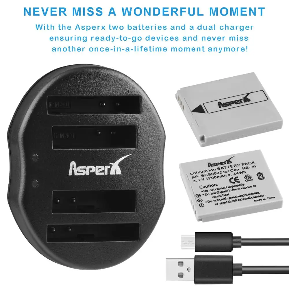 2 шт. 1200 мА/ч NB 4L NB4L батареи + USB двойной Зарядное устройство для Цифрового
