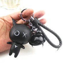 Cute Vinyl Cartoon Key Button Andox Box Bell WOMEN'S Bag Pendant Car Key Chain Pendant Wholesale