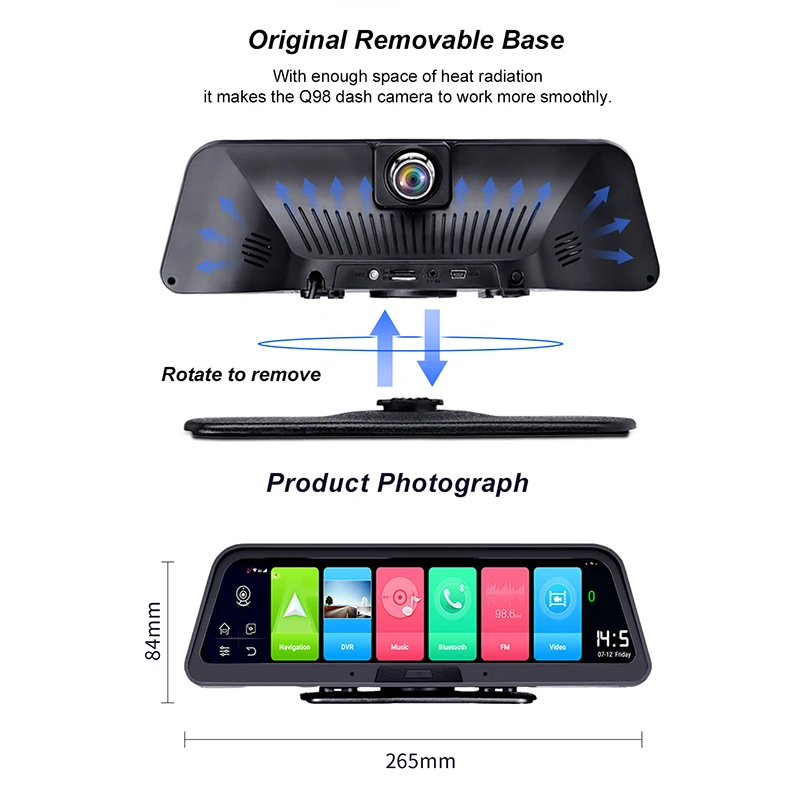Автомобильный видеорегистратор LDZDSEE 4G ADAS Full HD 1080 P 9 88 дюймов ips Android gps камера