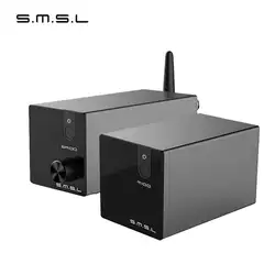 SMSL SA100 + M100 Hifi Профессиональный Мощность TPA3116D2 Amplfier 50 Вт усилитель M100 USB ЦАП DSD512 XMOS bluetooth amp 2 (2,0)