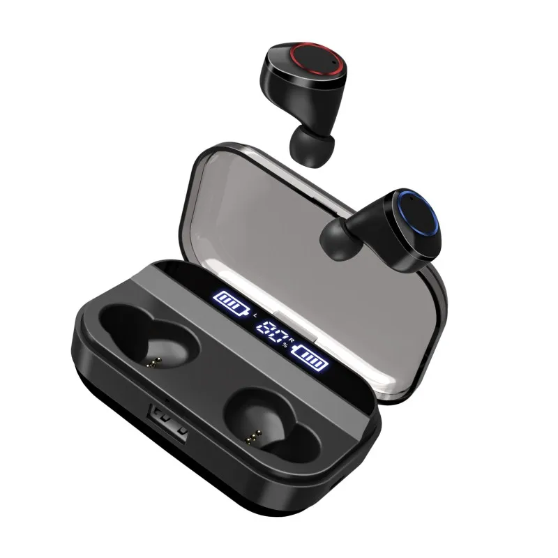 TWS беспроводные наушники Bluetooth 5,0 водонепроницаемые наушники дисплей питания сенсорная Спортивная стереогарнитура с микрофоном power Bank 3500 мАч