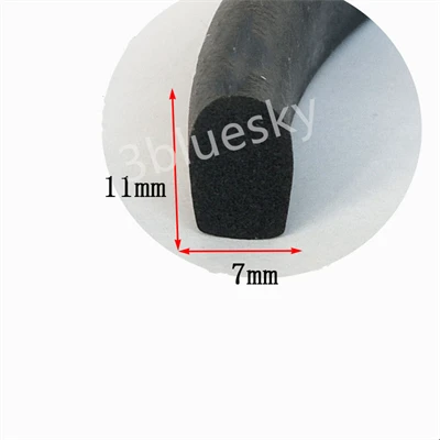 Rodada D Isolamento Bar Strip 3mm - 38mm Grosso Preto