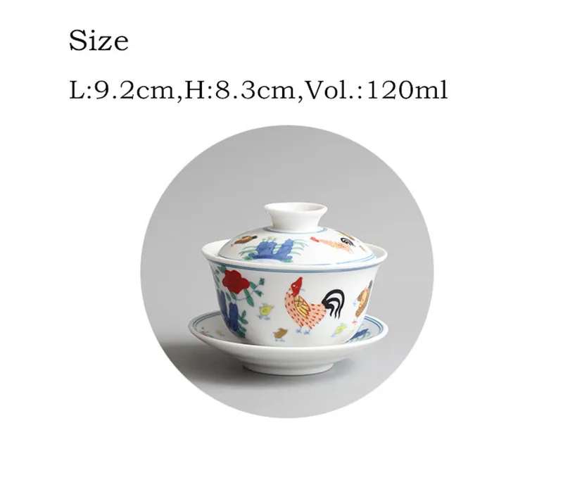 Цзиндэчжэнь чайная чашка китайский чайный сервиз петух гайвань архаистическая керамическая чашка для чая кофейная чашка и блюдце набор