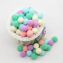 Мини-платье из пышного мягкого Pom Poms помпонами ручной работы для детей игрушки свадебный Декор Сделай Сам швейного Ремесла поставок 8/10/15/20/25/30 мм Pompones