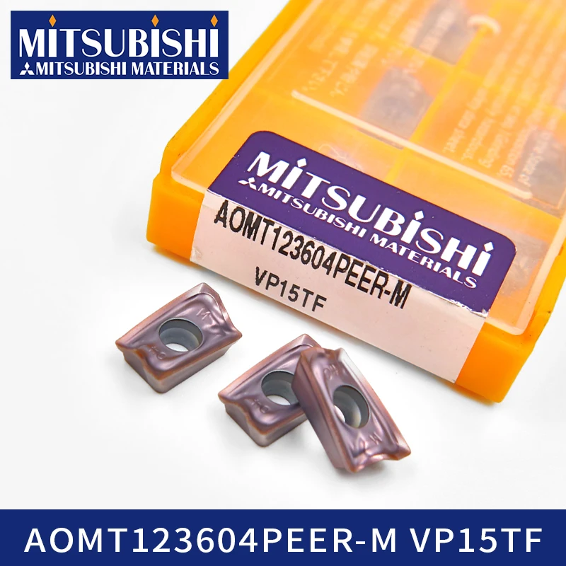 Mitsubishi AOMT123608PEER-M VP15TF твердосплавные вставки с ЧПУ AOMT1236 AOMT123608 для токарного станка резак токарный инструмент держатель индексируемый 10 шт