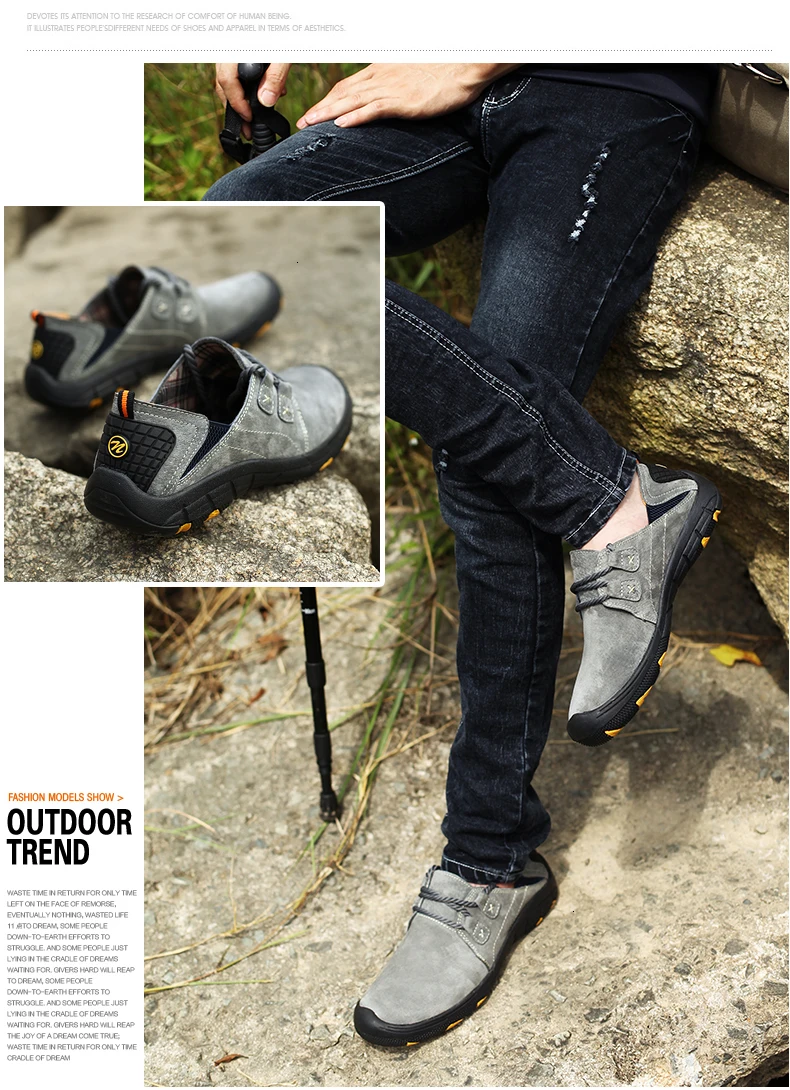 QZHSMY/Мужская походная обувь; мужские ботинки; дышащие износостойкие Сникерсы для сезона весна-осень; мужская легкая обувь на плоской подошве; большие размеры 38-48; Уличная обувь