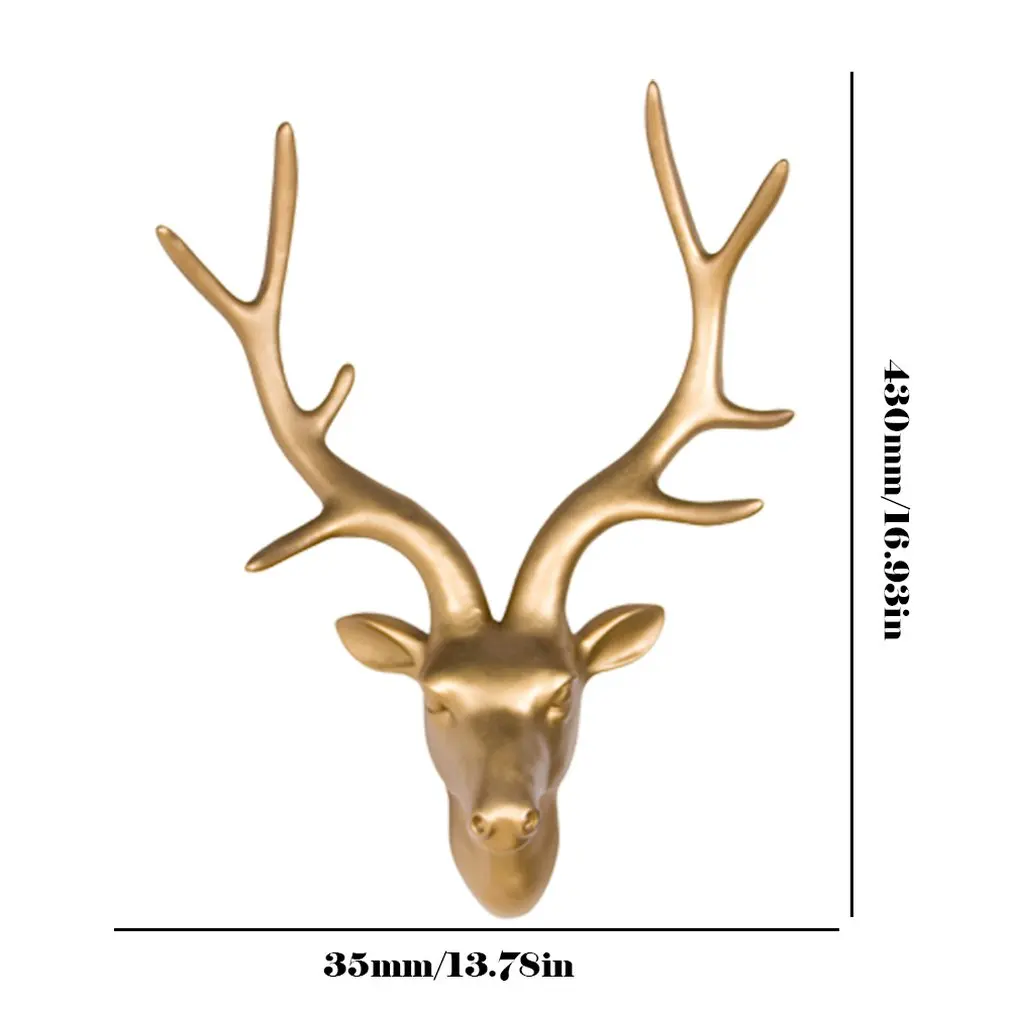 

Christmas Decoration Nordic Style Christmas Moose Head Resin Crafts Home Decoration Wall Hanging Sd269