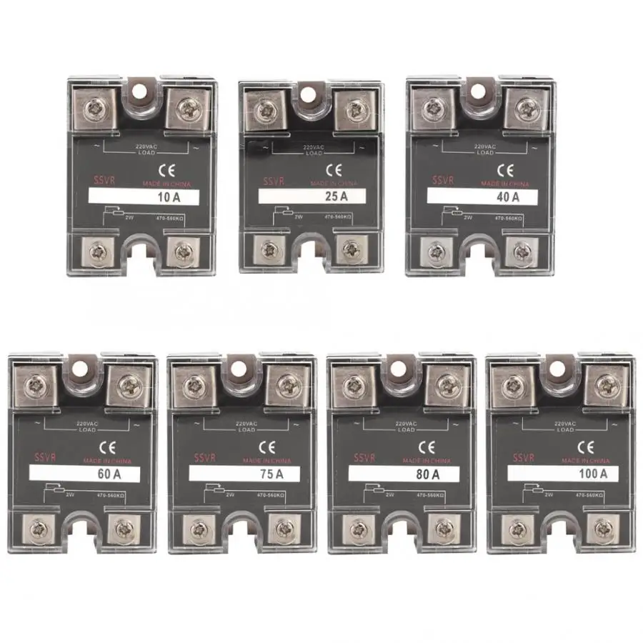 

SSVR 75A/80A/100A Single Phase Solid State Relay Voltage Regulator Load 220VAC Resistance Voltage Regulator