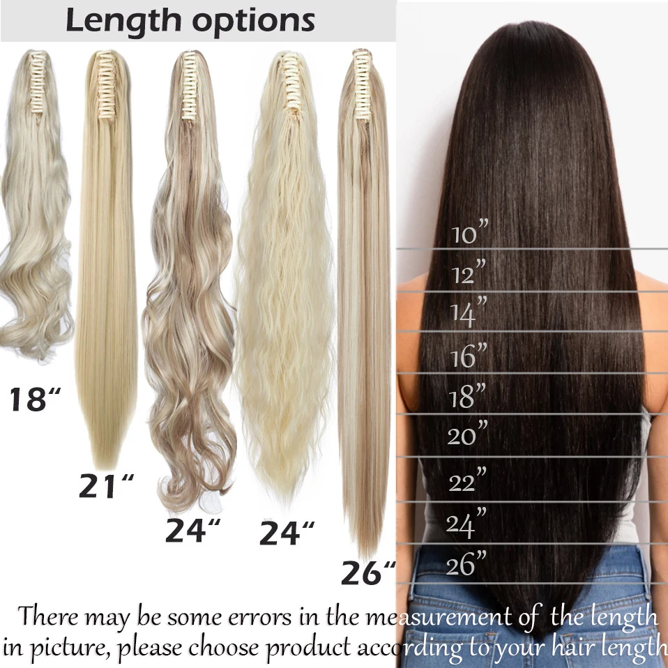 S-noilite Synthetic Long Wavy Fake Ponytail Extension Hair Three Types Claw On Ponytail Hair Extensions Women Hairpiece