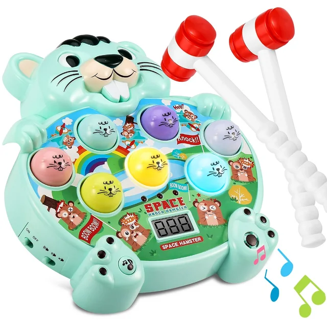 Whac A Mole Game for Baby Interactive Pounding Toy Interactive Whack A Frogs Fun Hammering Game Early Development Learning Gift 1