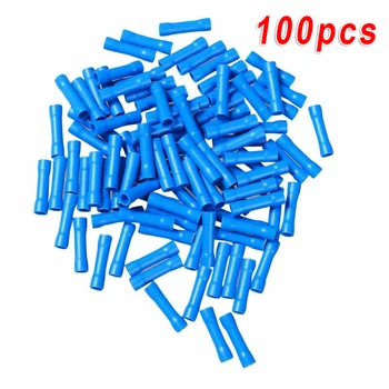 

100pcs Car Audio/Alarm Wire Butt Connector Terminals 16-14 AWG GA Gauge Blue Brand new and high quality