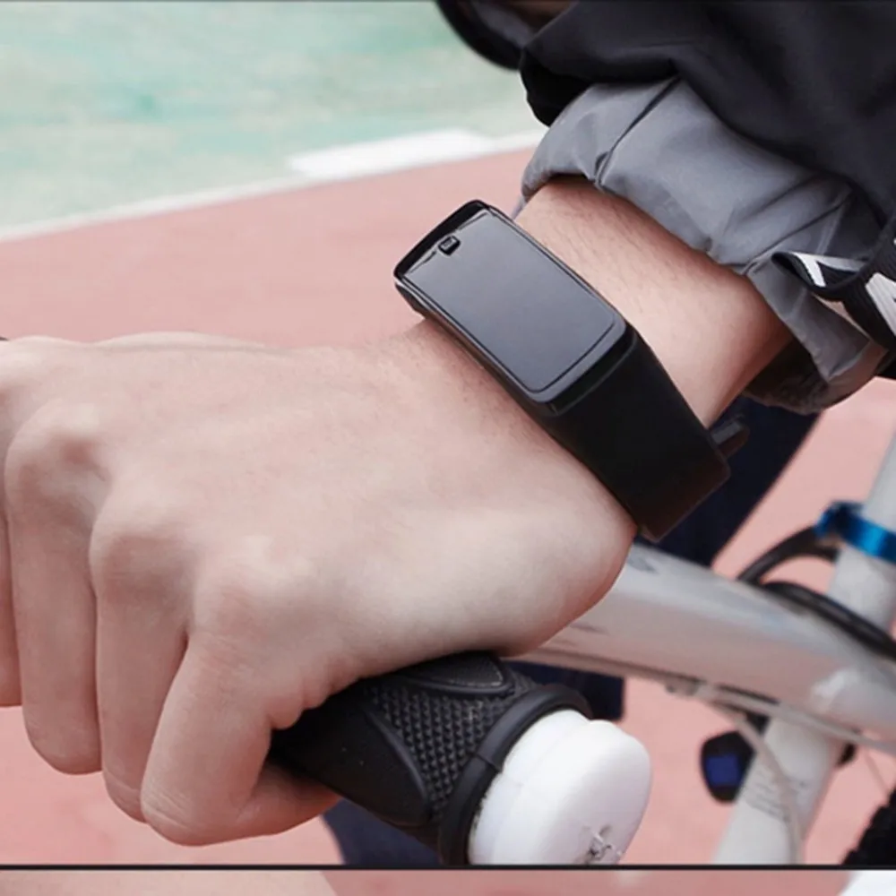 LED Silicone Wristband Bracelet Lightweight Soft Fashion Fitness Sports Band Watch for Men Women