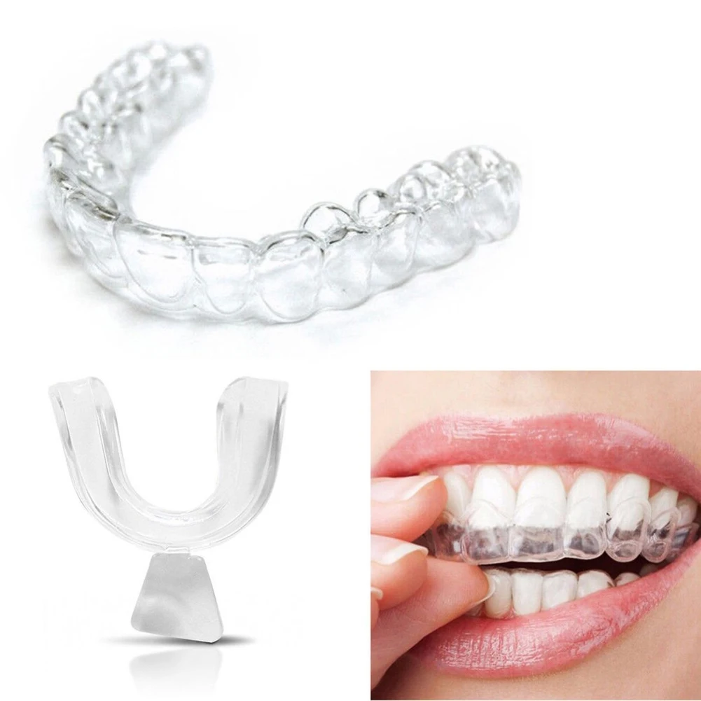 2/4pcs Soft Silicone Tooth Orthodontic Braces Set Mouth Guard Protector Dental Teeth Whitening Trays Retainers Oral Hygiene Care