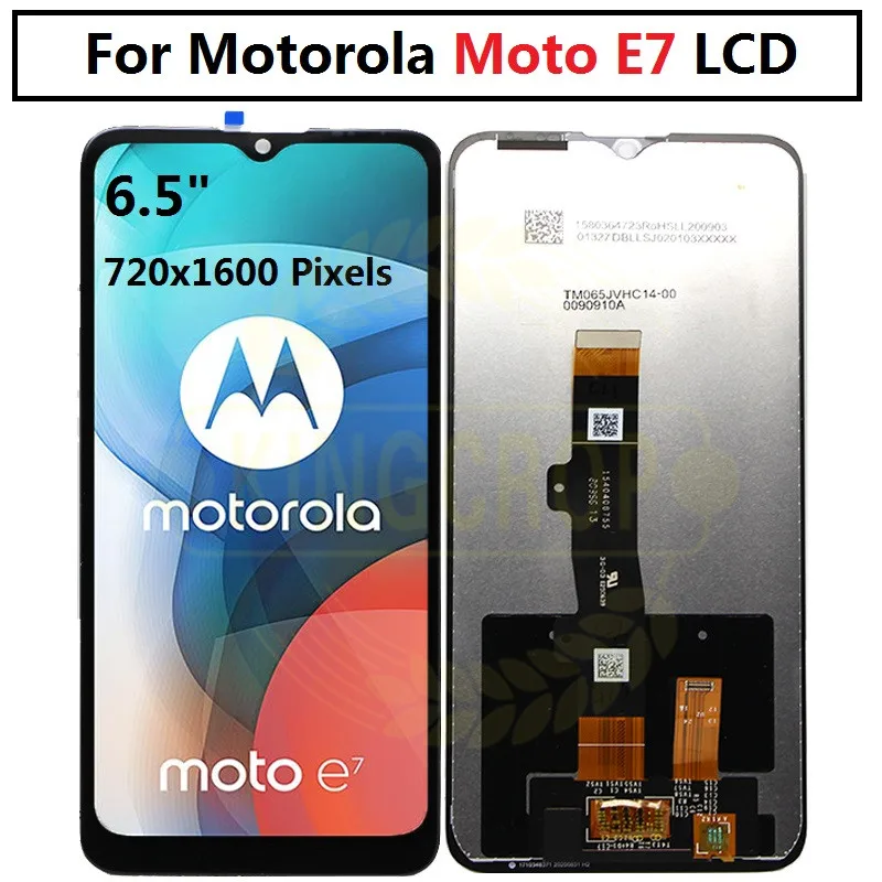 For Motorola Moto E7 lcd with frame display touch screen