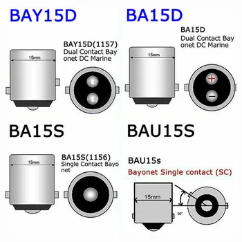 

Canbus LED Brake Light BAY15D 1157 LED Turn signal Replacement 4Pcs Red DC 12V