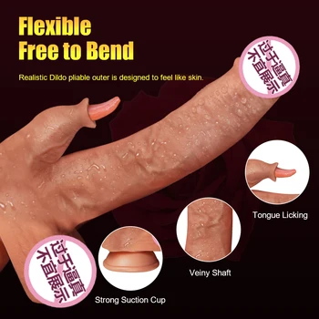 Wireless Remote Control Realistic Dildo Vibrators Penis With Suction Cup Sex Toys for Women Heating Swing Stimulator Adult Shop 3