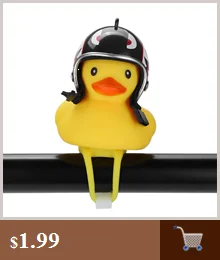 Cheap Bicycle Bell Duck Head Light Vibration Light Yellow Propeller Small Yellow Duck Helmet Bamboo Dragonfly Duck Shape New Hot #N 2