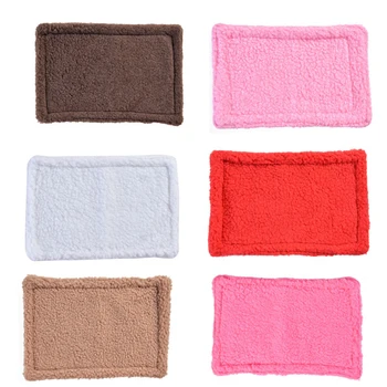

Small Pet Warm Mat Plush Hamster Small Mat Double-sided Guinea Pig Nest Mat Easy to Carry Six Colors Optional