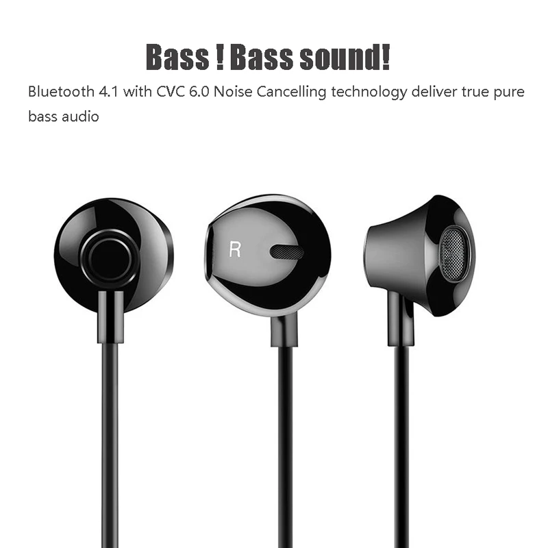 Bluetooth Earphone Wireless Bluetooth Earpiece Waterproof 3D Stereo Music Control Sport Wireless Headset+Mic for Huawei Samsung