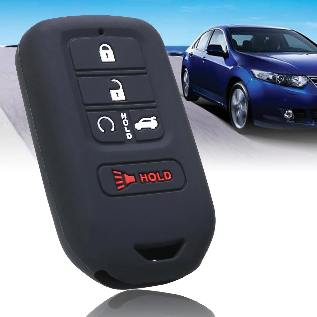5 Button Dedicated Replacement Car Key Protector Durable Silicone Key Case Cover For Honda Civic Accord CR-V Pilot HR-V 2019