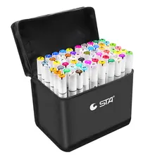 Alchohol – marqueurs pour dessin de Manga Standard, 36/48/60/80 couleurs, croquis à base d'alcool, stylo à double pointe, brosse, fournitures artistiques