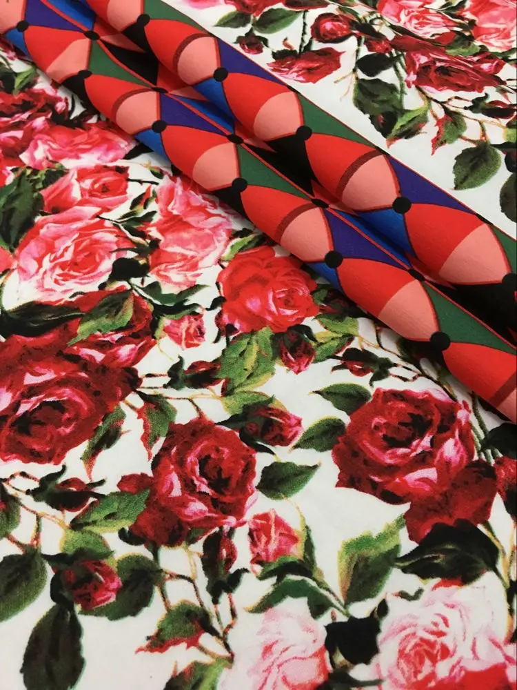 Европейская и американская неделя моды Сицилийская Роза хлопковая ткань для