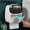 ONEUP Portable Toilet Paper Holder For Toilet Plastic Storage Box Tray Automatic Roll Paper Dispenser Home Bathroom Accessories ► Photo 1/6