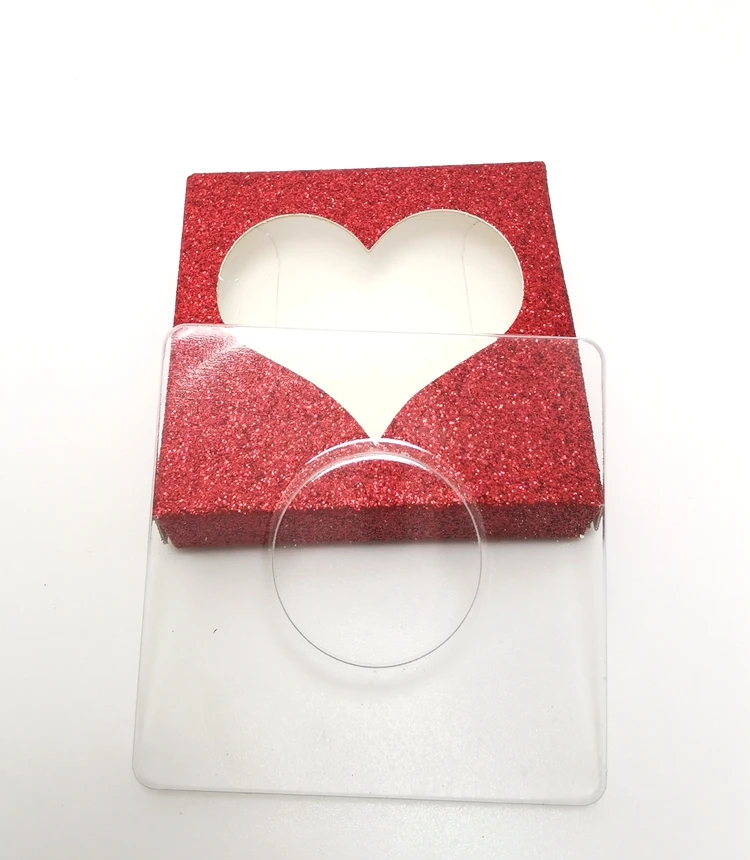 heart red 10 компл./лот упаковочная коробка для ресниц пустой ресницы посылка многоцветный бумажная коробка белый фарфоровый поднос с фокусным расстоянием 25 мм ресницы DIY блестящие упаковочная коробка - Цвет: heart red