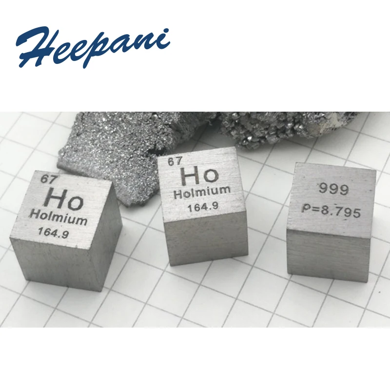 holmium Металл плотность куб с 99.9% чистоты 10 мм 8,8 г/шт. Ho элемент Таблица слиток/гранул для исследований